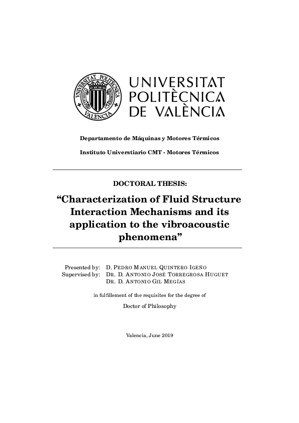(PDF) Characterization of Fluid Structure Interaction mechanisms and ...