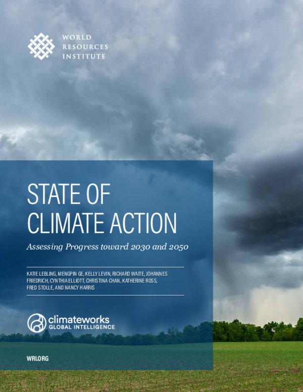 (PDF) State of Climate Action: Assessing Progress toward 2030 and 2050