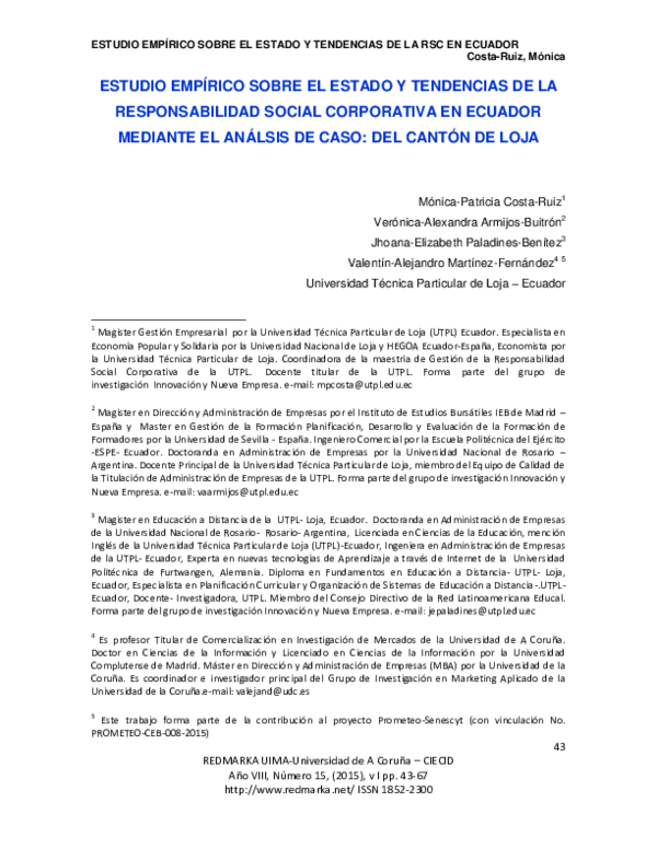 (PDF) Estudio empírico sobre el estado y tendencias de la ...
