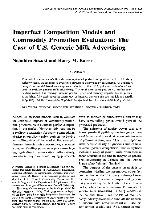 (PDF) Imperfect Competition Models and Commodity Promotion Evaluation ...