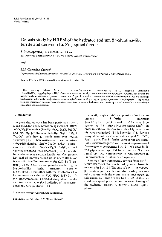 (PDF) Defects study by HREM of the hydrated sodium β″-alumina-like ...