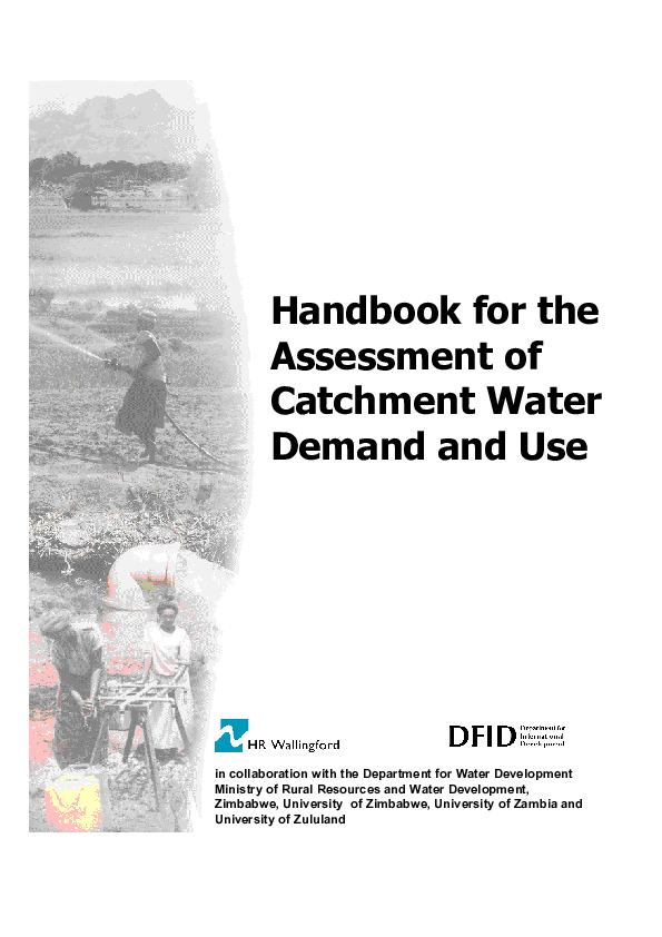 (PDF) Handbook for the assessment of catchment water demand and use
