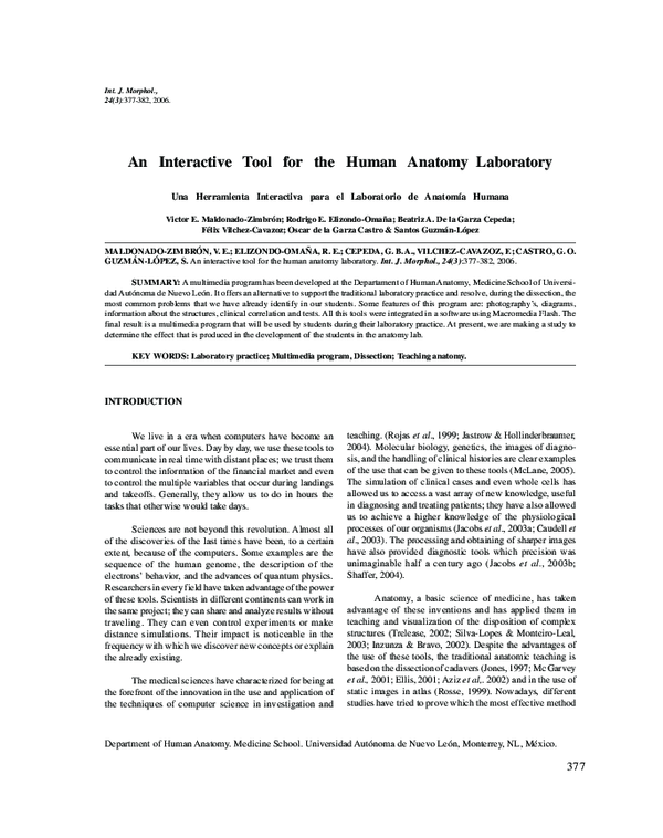 (PDF) An Interactive Tool for the Human Anatomy Laboratory