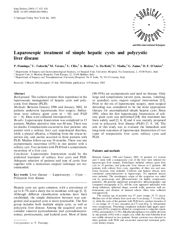 Simple Hepatic Cysts