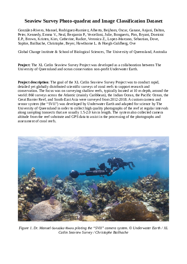 (PDF) Seaview Survey Photo-quadrat and Image Classification Dataset