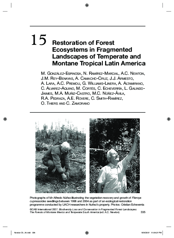 (PDF) 15 Restoration of Forest Ecosystems in Fragmented Landscapes of ...