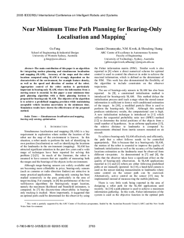 (PDF) Near minimum time path planning for bearing-only localisation and ...