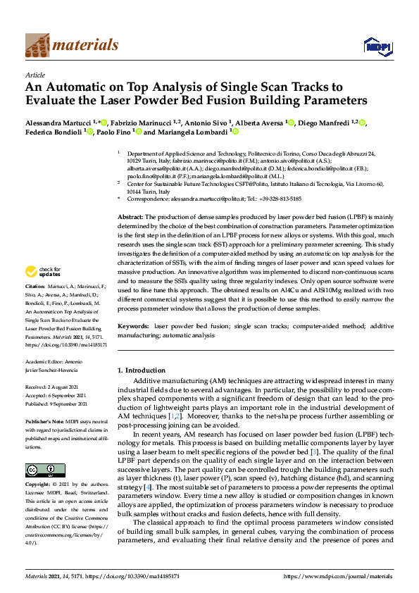 (PDF) An Automatic on Top Analysis of Single Scan Tracks to Evaluate ...