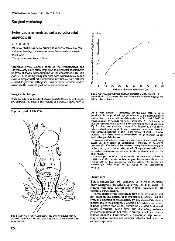 (PDF) Foley catheterassisted sutured colorectal anastomosis Kemal