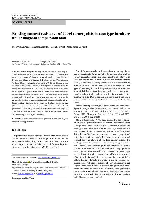 (PDF) Bending moment resistance of dowel corner joints in case-type ...