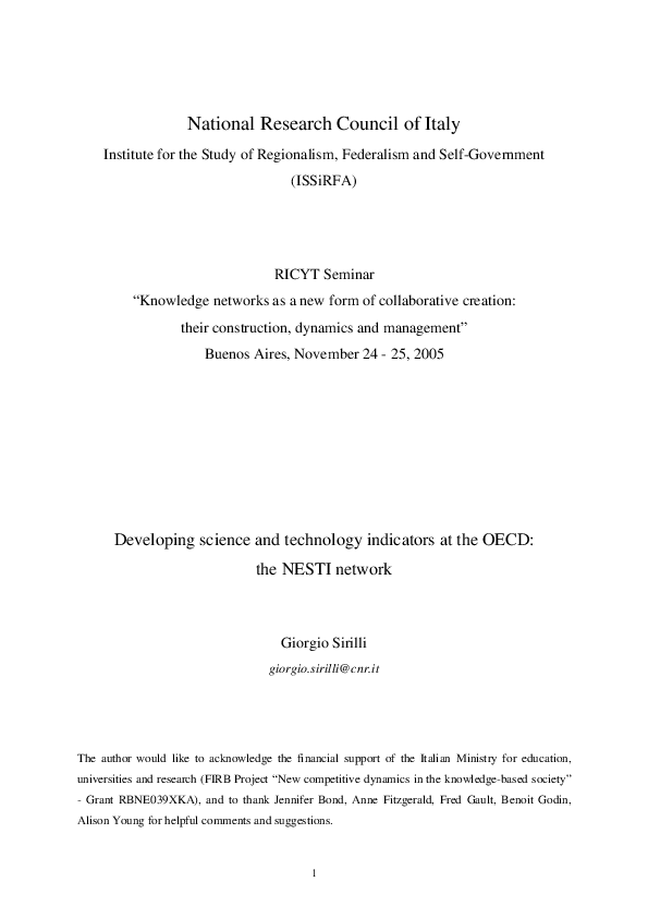 (PDF) The National Research Council of Italy