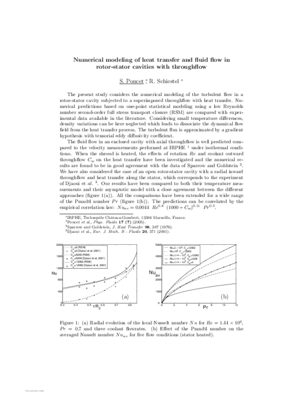 (PDF) Numerical modeling of heat transfer and fluid flow in rotor ...