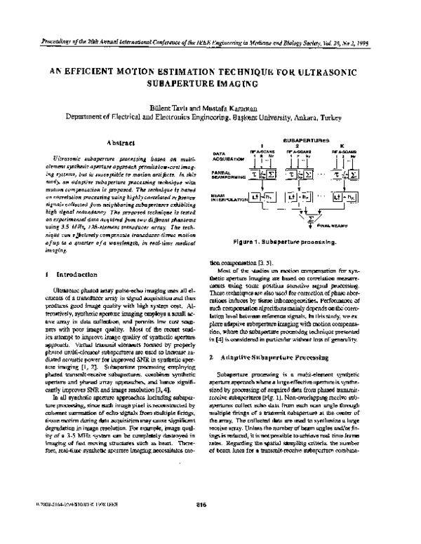 (PDF) An efficient motion estimation technique for ultrasonic ...