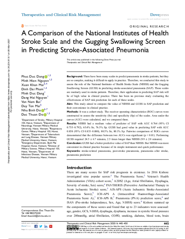 (PDF) A Comparison of the National Institutes of Health Stroke Scale ...
