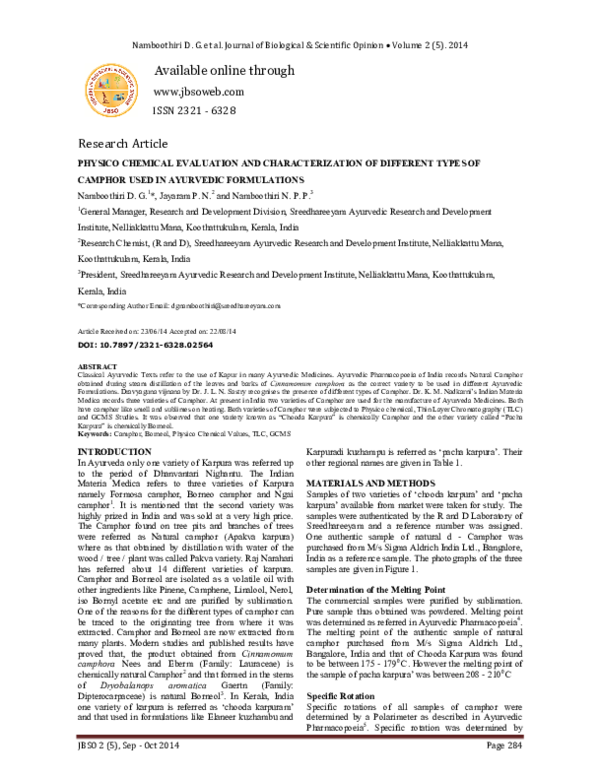 (PDF) Physico Chemical Evaluation and Characterization of Different ...