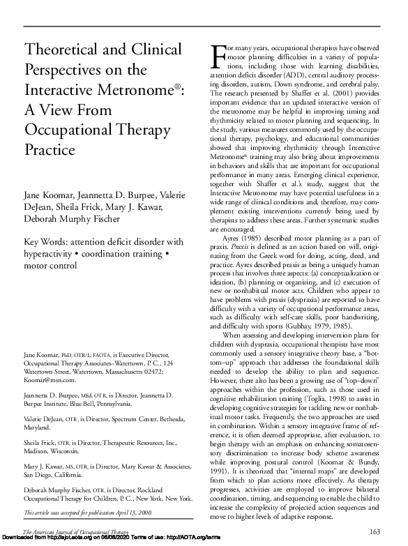 (PDF) Theoretical and Clinical Perspectives on the Interactive