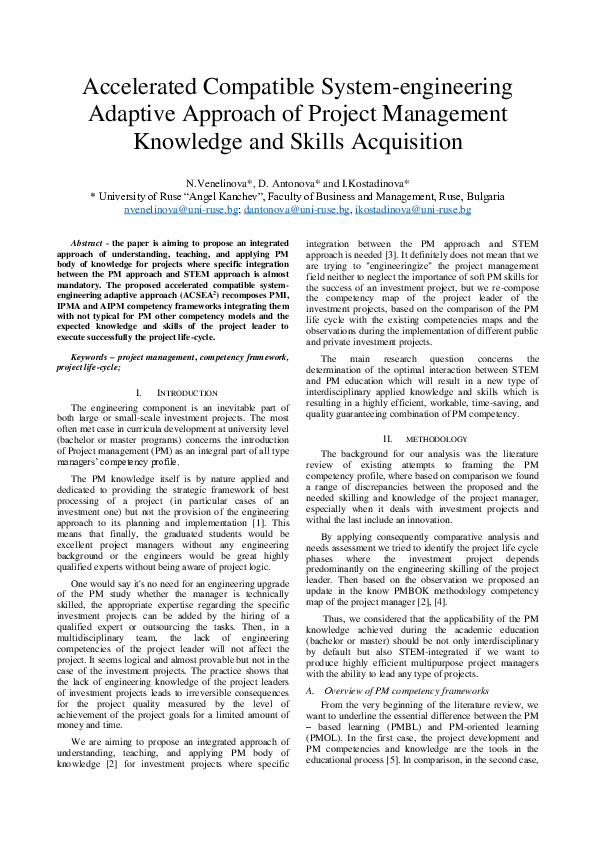 (PDF) Accelerated Compatible System-engineering Adaptive Approach of ...