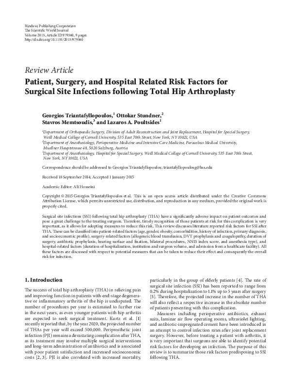 (PDF) Patient, Surgery, and Hospital Related Risk Factors for Surgical ...