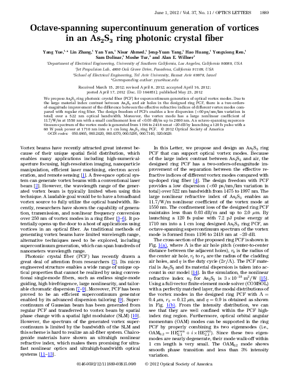 (PDF) Octave-spanning supercontinuum generation of vortices in an As_2S ...