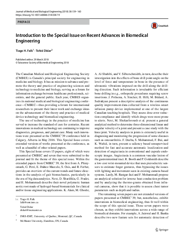(PDF) Introduction to the Special Issue on Recent Advances in ...