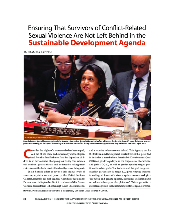 (PDF) Ensuring that survivors of conflict-related sexual violence are ...
