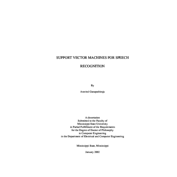 (PDF) Support vector machines for speech recognition