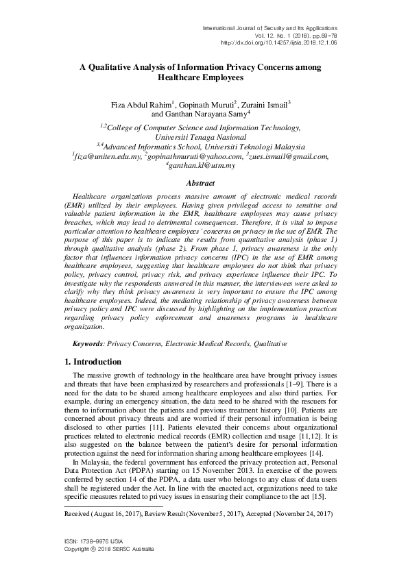 (PDF) A Qualitative Analysis of Information Privacy Concerns among ...
