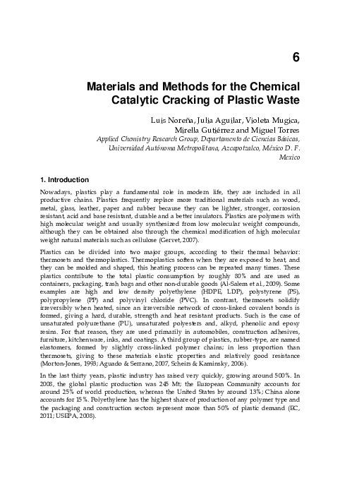 (PDF) Materials and Methods for the Chemical Catalytic Cracking of ...