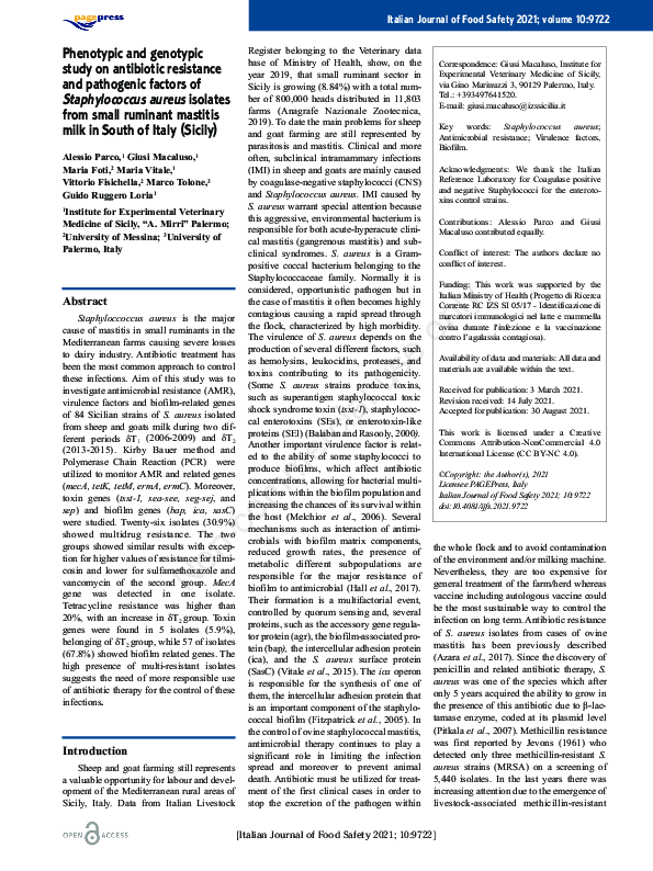 (PDF) Phenotypic and genotypic study on antibiotic resistance and ...