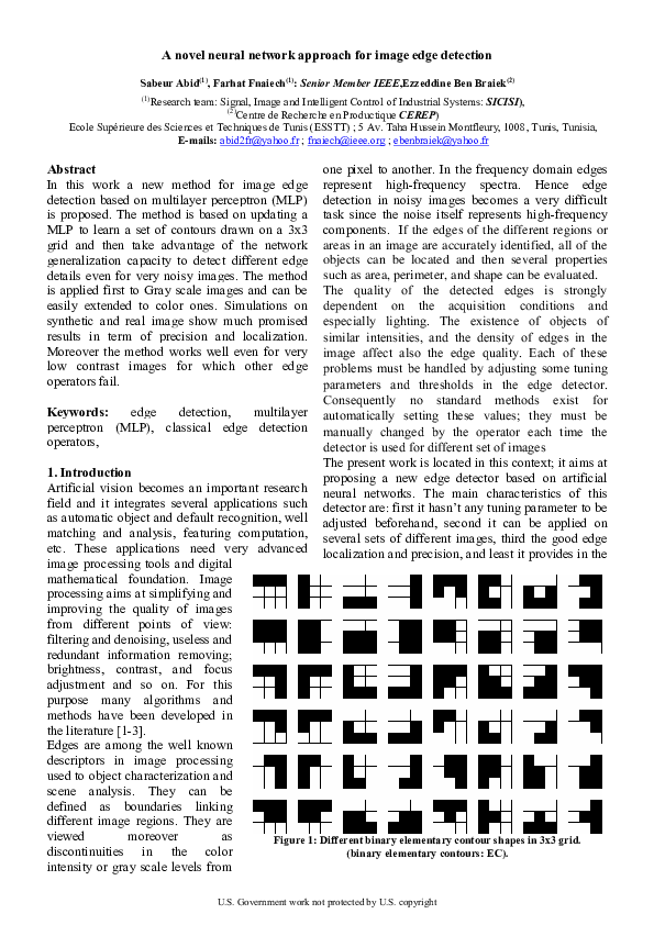 (PDF) A novel neural network approach for image edge detection
