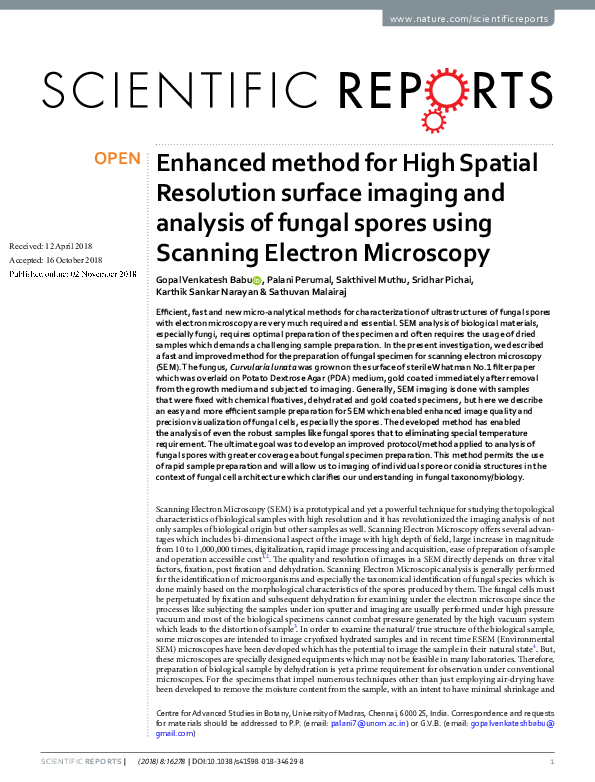 (PDF) Enhanced method for High Spatial Resolution surface imaging and ...