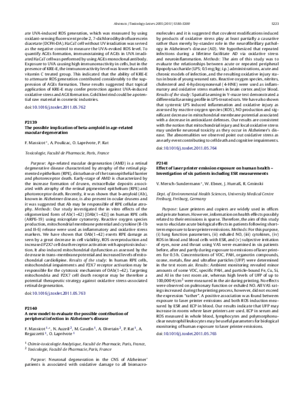 (PDF) Effect of laser printer emission exposure on human health Investigation of six patients