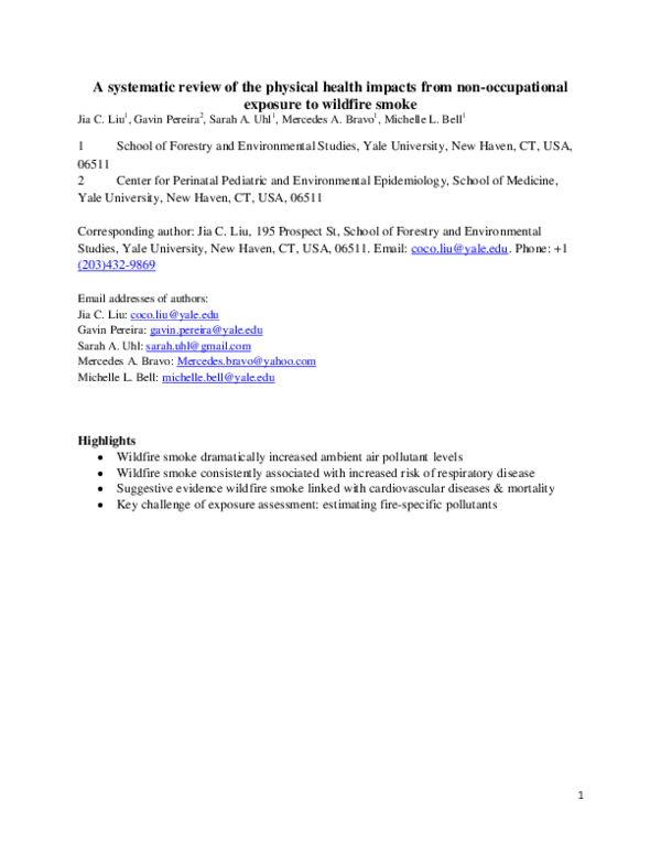 (PDF) A systematic review of the physical health impacts from non ...