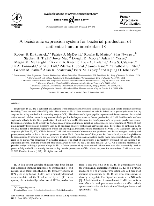 (PDF) A Bicistronic Expression System for Bacterial Production of ...