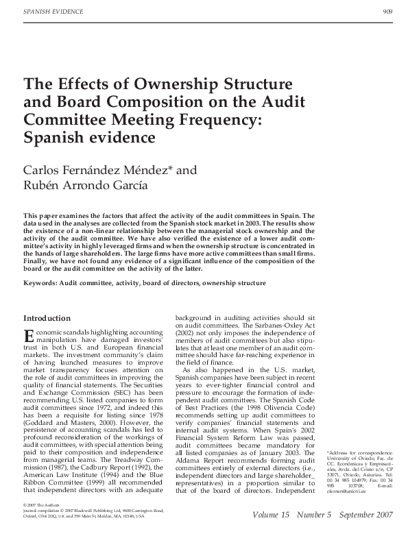 (PDF) The Effects of Ownership Structure and Board Composition on the ...
