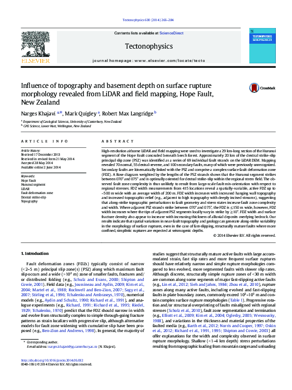 (PDF) Khajavi, N., Quigley, M., Langridge, R., (2014) Influence of ...
