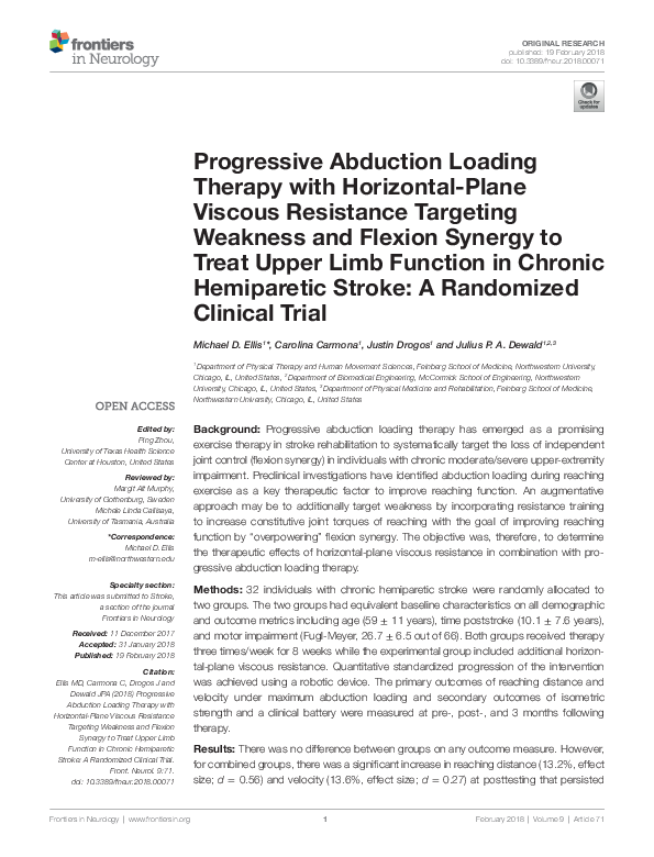 (PDF) Progressive Abduction Loading Therapy with Horizontal-Plane ...