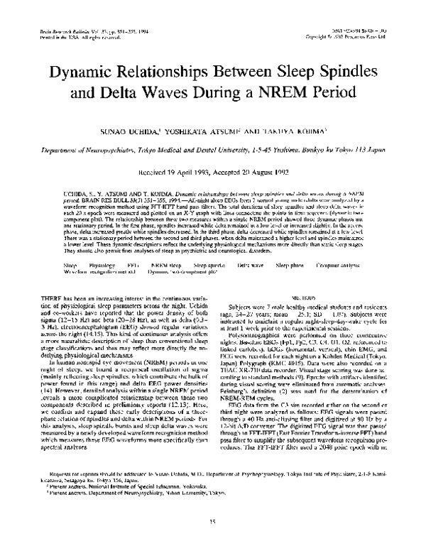 (PDF) Dynamic relationships between sleep spindles and delta waves ...