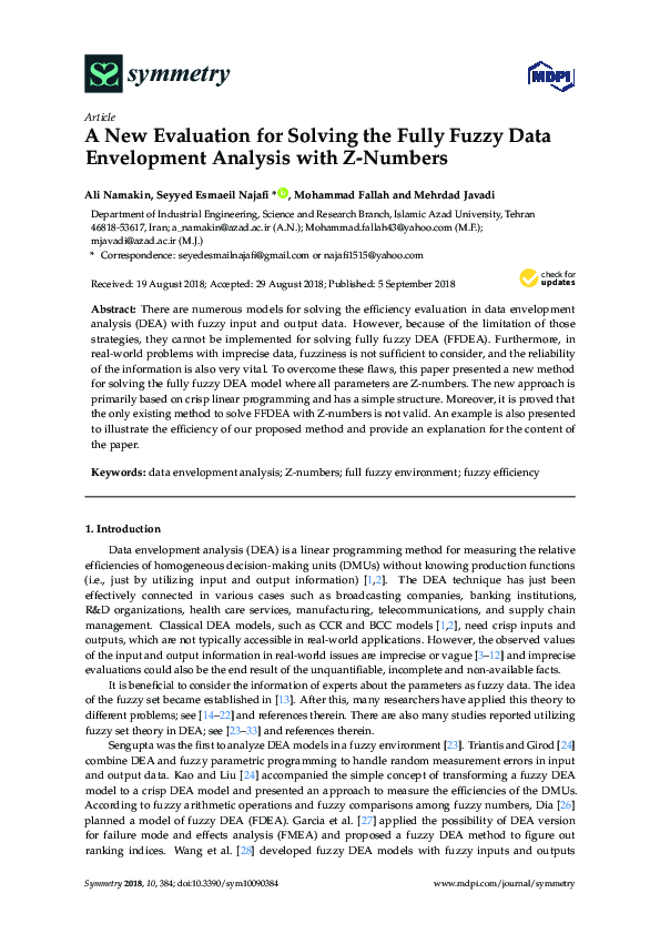 (PDF) A New Evaluation for Solving the Fully Fuzzy Data Envelopment ...