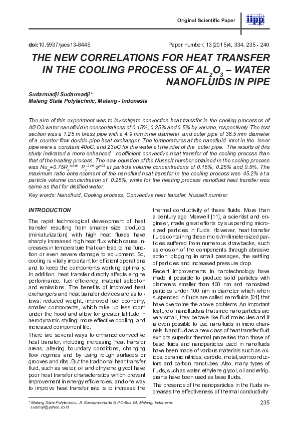(PDF) The new correlations for heat transfer in the cooling process of ...