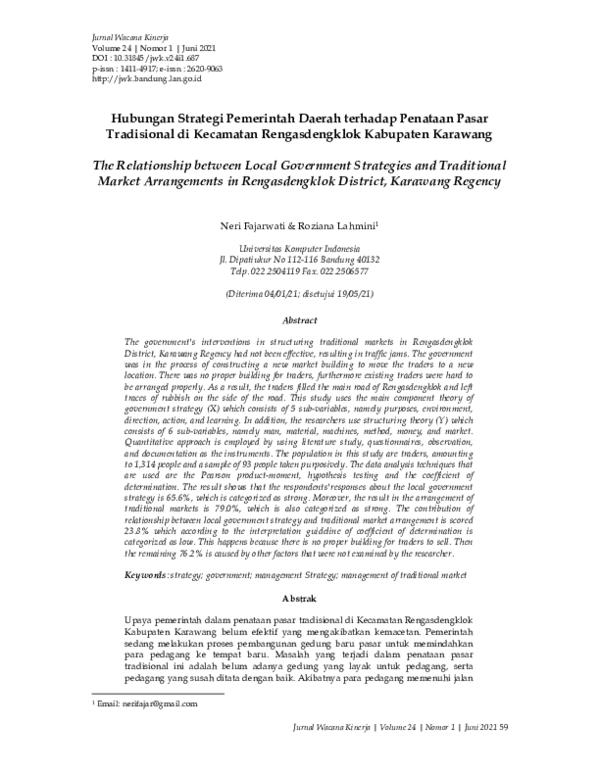 (PDF) The Relationship between Local Government Strategies and ...