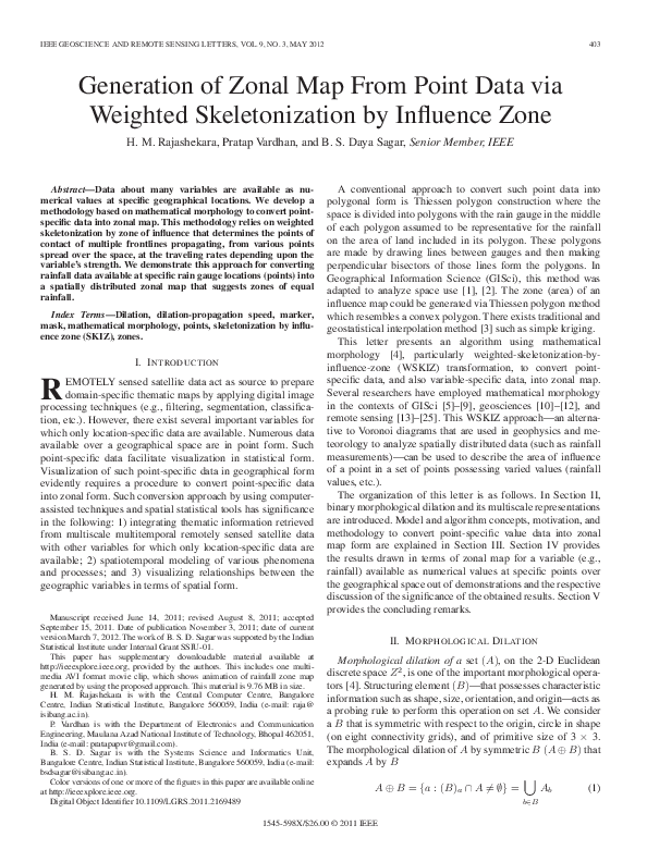 (PDF) Generation of Zonal Map From Point Data via Weighted ...