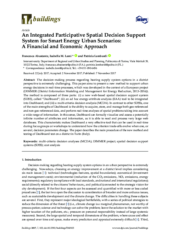 (PDF) An Integrated Participative Spatial Decision Support System for ...
