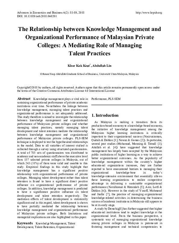 (PDF) The Relationship between Knowledge Management and Innovation ...