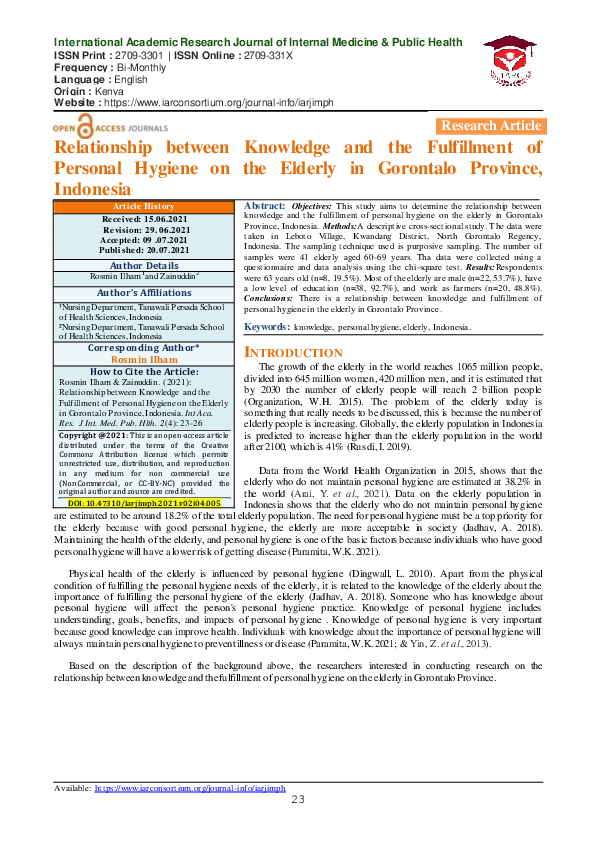 (PDF) Relationship between Knowledge and the Fulfillment of Personal ...