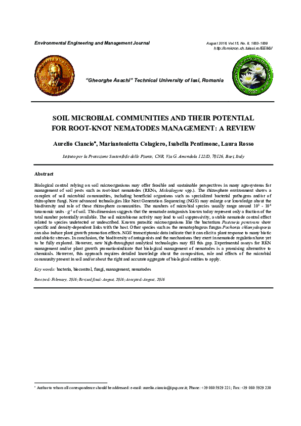 (PDF) Soil Microbial Communities and Their Potential for Root-Knot ...