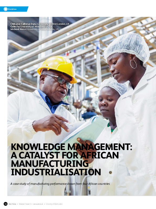 (PDF) Knowledge management: a catalyst for African manufacturing ...