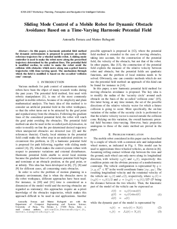 (PDF) Sliding mode control of a mobile robot for dynamic ...