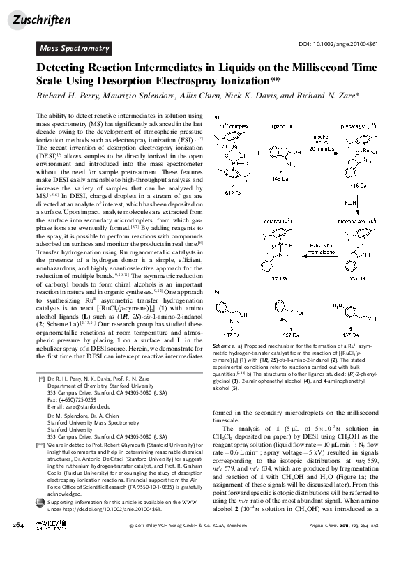 (PDF) Detecting Reaction Intermediates in Liquids on the Millisecond ...