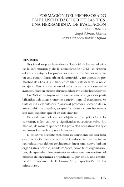 (PDF) Formación Del Profesorado en El Uso Didáctico De Las Tics: Una ...